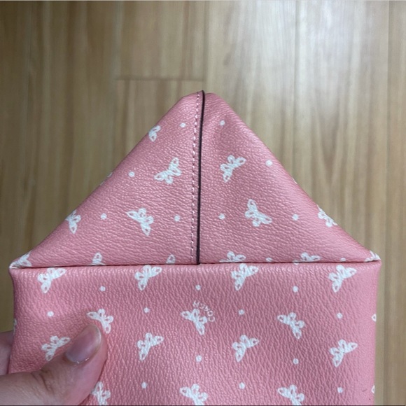 Coach - Pink leather butterfly shoulder tote bag - Picture 5 of 14